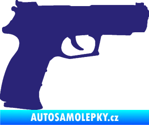 Samolepka Pistole 003 pravá střední modrá