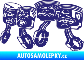 Samolepka Písty levá střední modrá