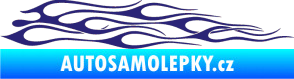 Samolepka Plameny 003 střední modrá