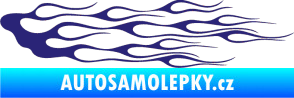 Samolepka Plameny 004 střední modrá
