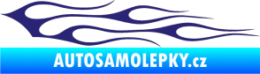 Samolepka Plameny 100 střední modrá