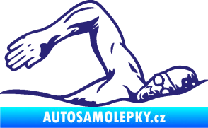 Samolepka Plavání pravá 002  střední modrá