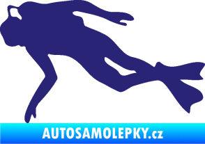 Samolepka Potápěč 002 levá střední modrá