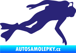 Samolepka Potápěč 002 pravá střední modrá