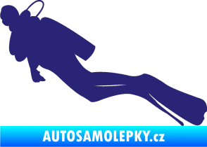 Samolepka Potápěč 005 levá střední modrá