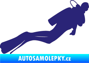 Samolepka Potápěč 005 pravá střední modrá