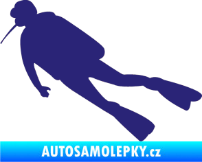 Samolepka Potápěč 006 levá střední modrá
