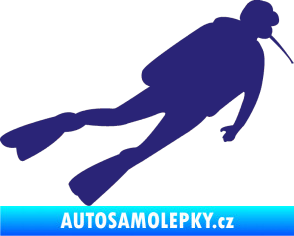 Samolepka Potápěč 006 pravá střední modrá