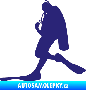Samolepka Potápěč 007 levá střední modrá