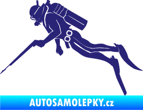 Samolepka Potápěč 010 levá střední modrá