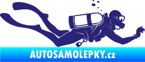 Samolepka Potápěč 011 pravá střední modrá