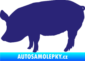 Samolepka Prase 001 levá střední modrá