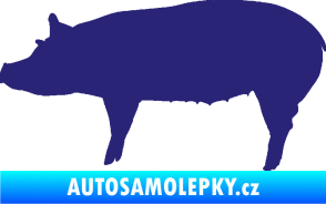 Samolepka Prase 002 levá střední modrá
