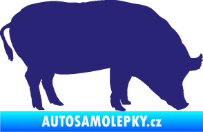 Samolepka Prase 004 pravá střední modrá