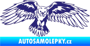 Samolepka Predators 077 pravá sova střední modrá
