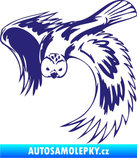 Samolepka Predators 085 levá sova střední modrá