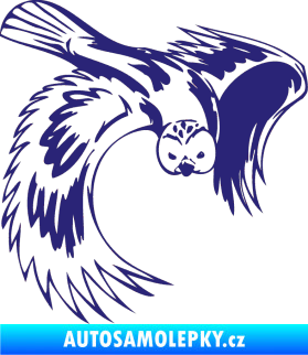Samolepka Predators 085 pravá sova střední modrá