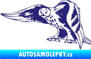 Samolepka Predators 094 levá sova střední modrá