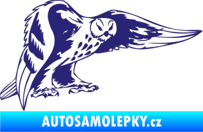 Samolepka Predators 094 pravá sova střední modrá