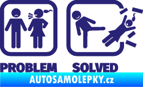 Samolepka Problem? Solved 001 střední modrá