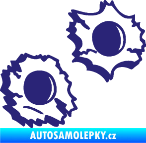 Samolepka Průstřely 001 pravá střední modrá