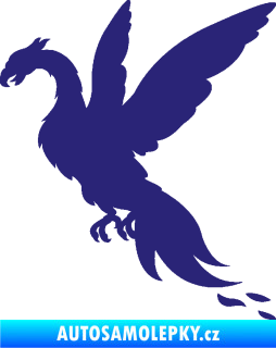 Samolepka Pták Fénix 001 levá střední modrá