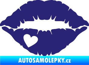 Samolepka Pusa 004 se srdíčkem levá střední modrá