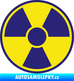 Samolepka Radioactive barevný střední modrá