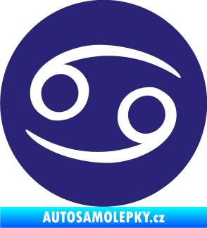 Samolepka Rak 001 - horoskop střední modrá
