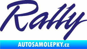 Samolepka Rally nápis střední modrá