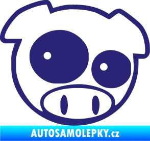 Samolepka Rally pig 001 pravá střední modrá