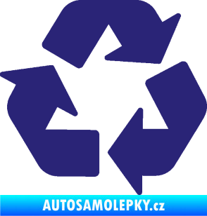 Samolepka Recyklace 001 symbol střední modrá