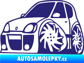 Samolepka Renault Clio sport karikatura levá střední modrá