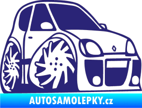 Samolepka Renault Clio sport karikatura pravá střední modrá