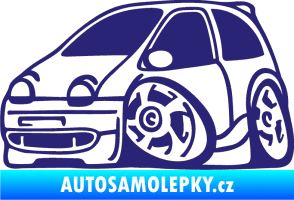 Samolepka Renault Twingo karikatura levá střední modrá