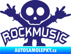 Samolepka Rock music fanda střední modrá