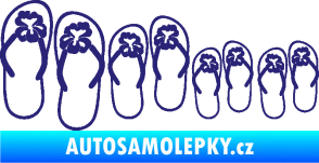 Samolepka Rodina v autě botičky 001 střední modrá