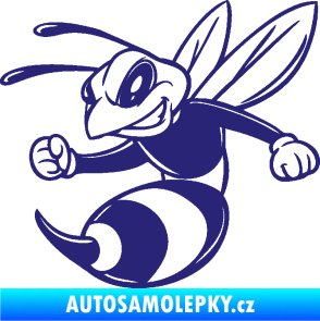 Samolepka Rozzuřená vosa 006 levá střední modrá