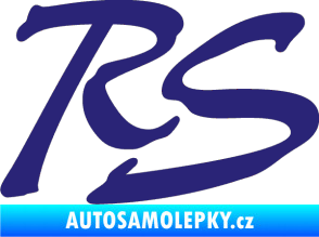 Samolepka RS nápis 002 střední modrá