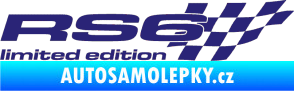 Samolepka RS6 limited edition pravá střední modrá
