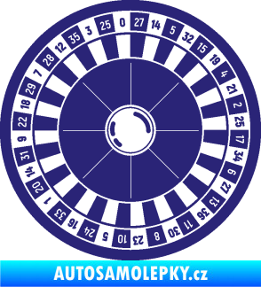Samolepka Ruleta kolo 001 střední modrá