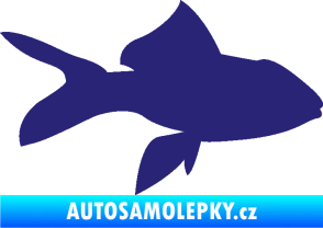 Samolepka Ryba 002 pravá střední modrá