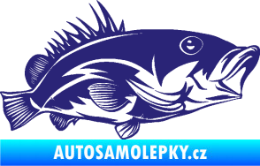 Samolepka Ryba 004 pravá střední modrá