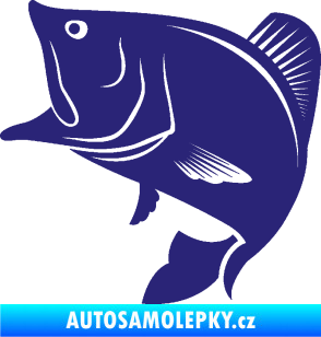 Samolepka Ryba 009 levá střední modrá
