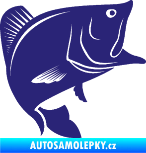 Samolepka Ryba 009 pravá střední modrá