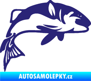 Samolepka Ryba 010 pravá střední modrá