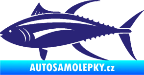 Samolepka Ryba 013 levá tuňák střední modrá