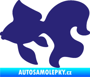 Samolepka Ryba 019 levá závojnatka střední modrá