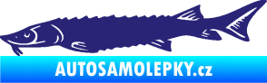 Samolepka Ryba 020 levá jeseter střední modrá