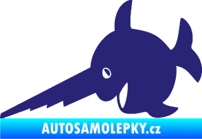 Samolepka Ryba 023 piloun levá střední modrá